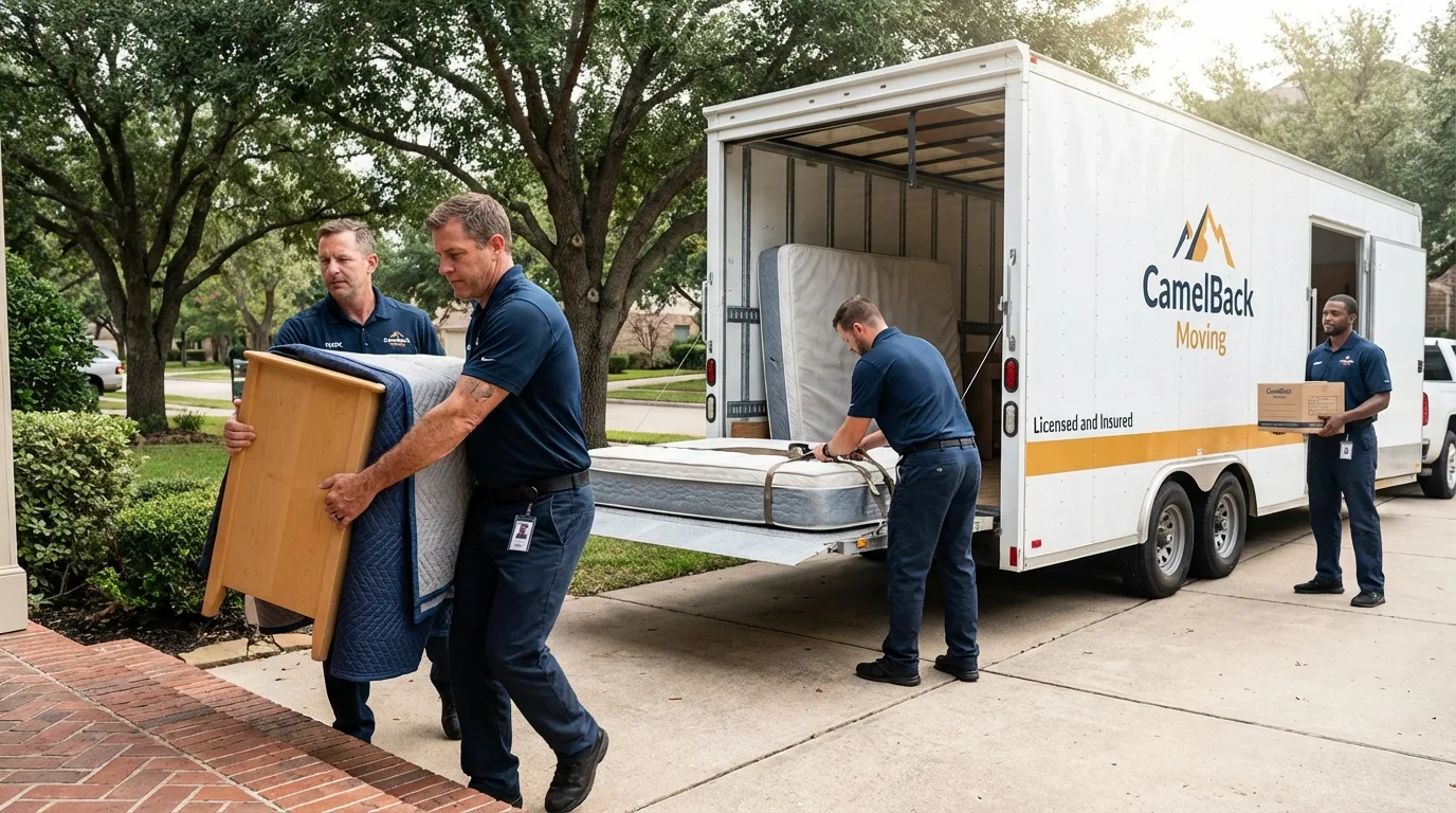 Crew loading residential truck for cross-state move from Kettle Falls, WA